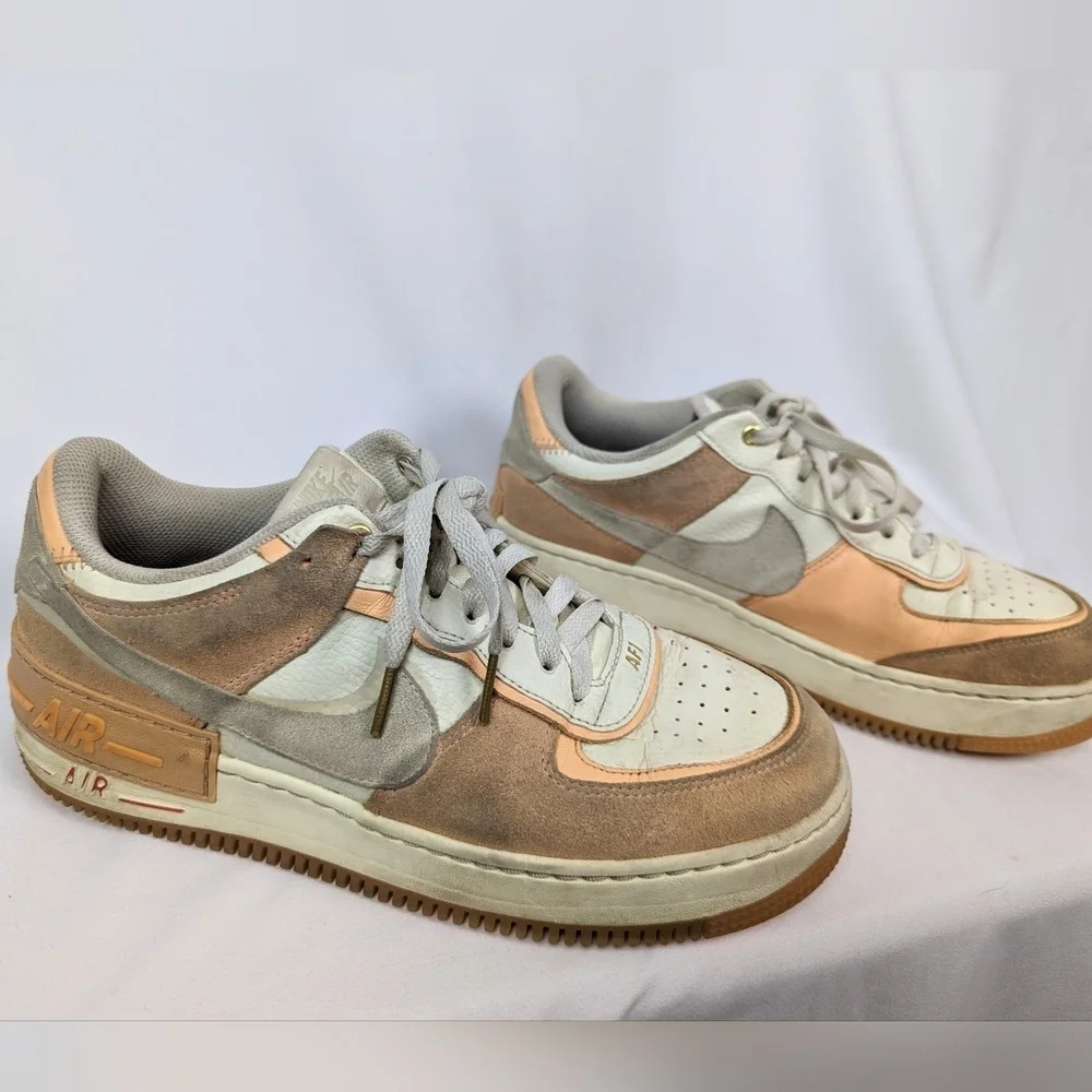 NIKE 10 Air Force 1 Shadow Sisterhood  Cashmere Orange DM8157-700 Shoes Sneakers